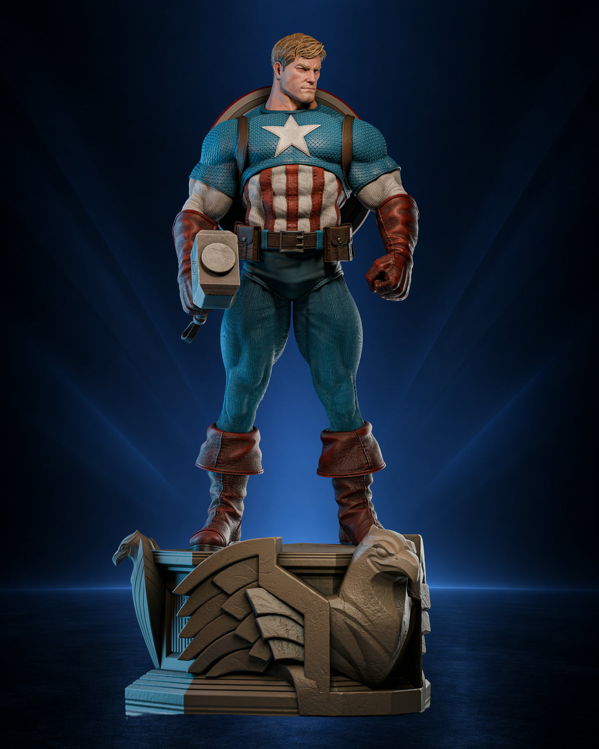 Captain America — Premium Resin Collector Statue | ZEZ Studios Fan-Art Sculpt