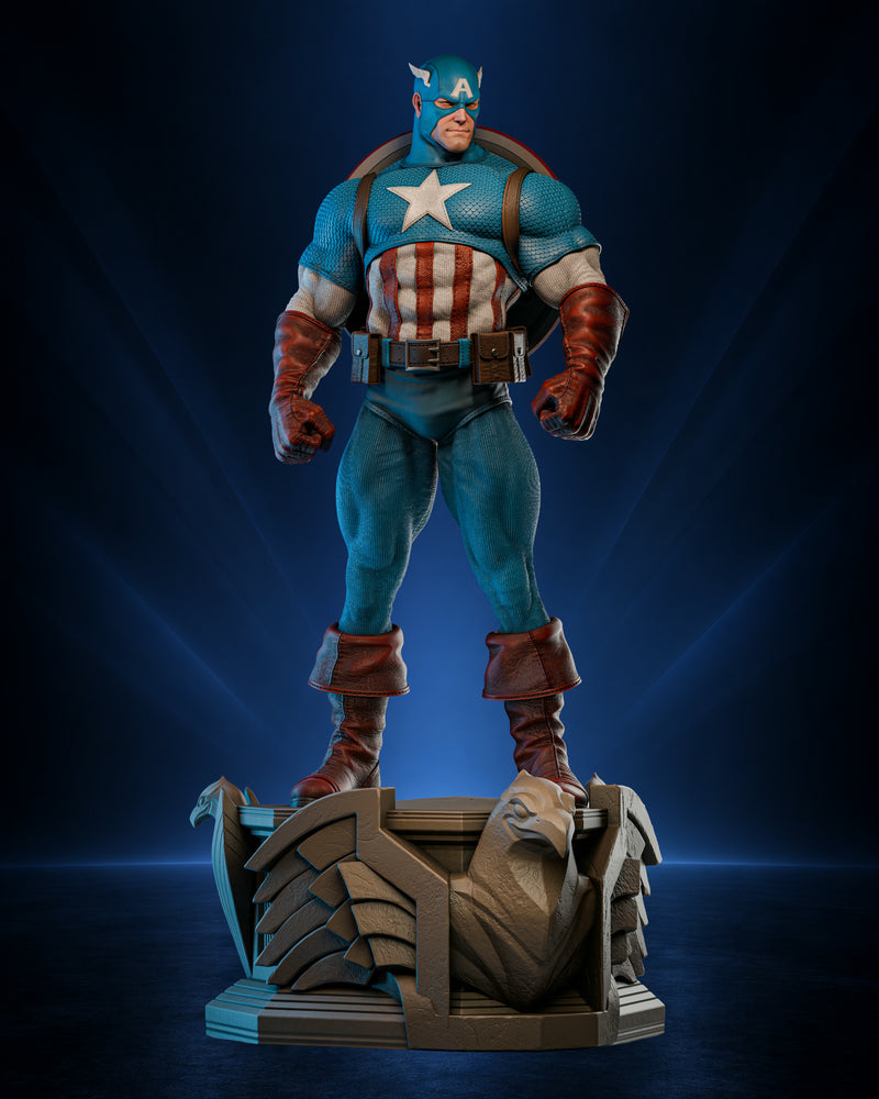 Captain America — Premium Resin Collector Statue | ZEZ Studios Fan-Art Sculpt