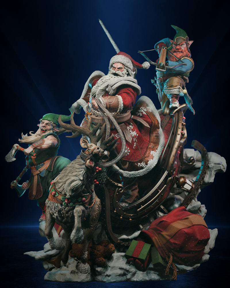 Santa Claus — Christmas Sleigh Diorama