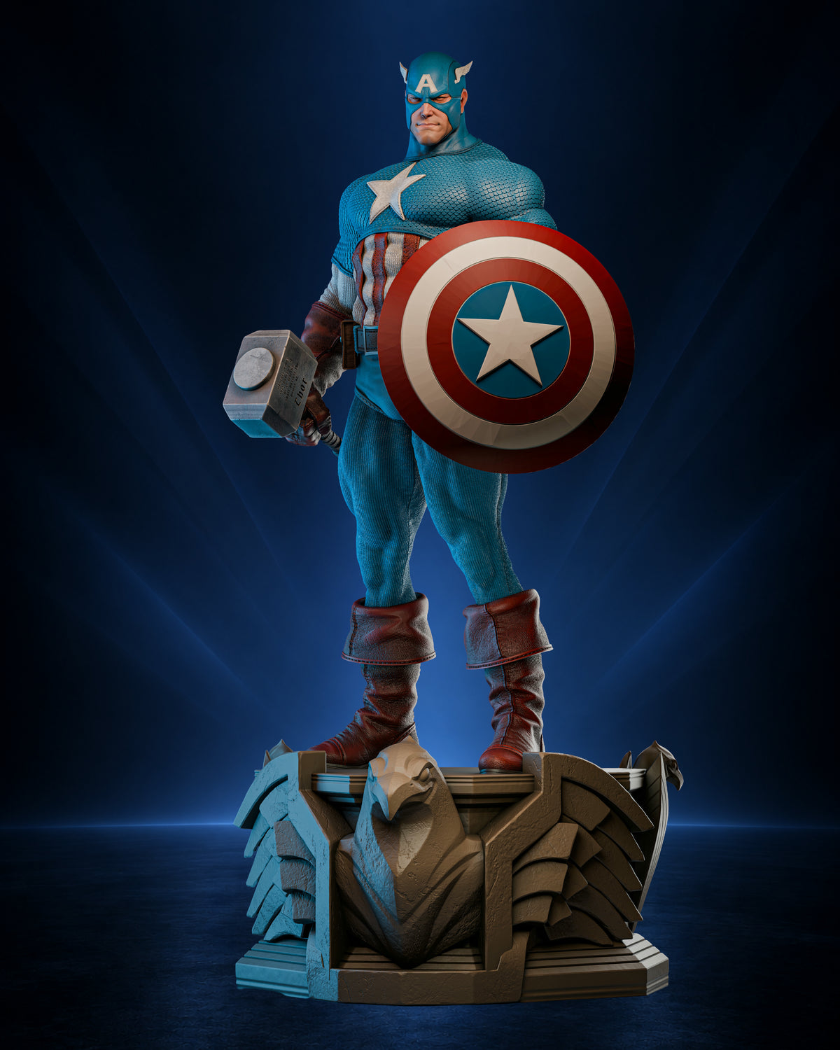 Captain America — Premium Resin Collector Statue | ZEZ Studios Fan-Art Sculpt