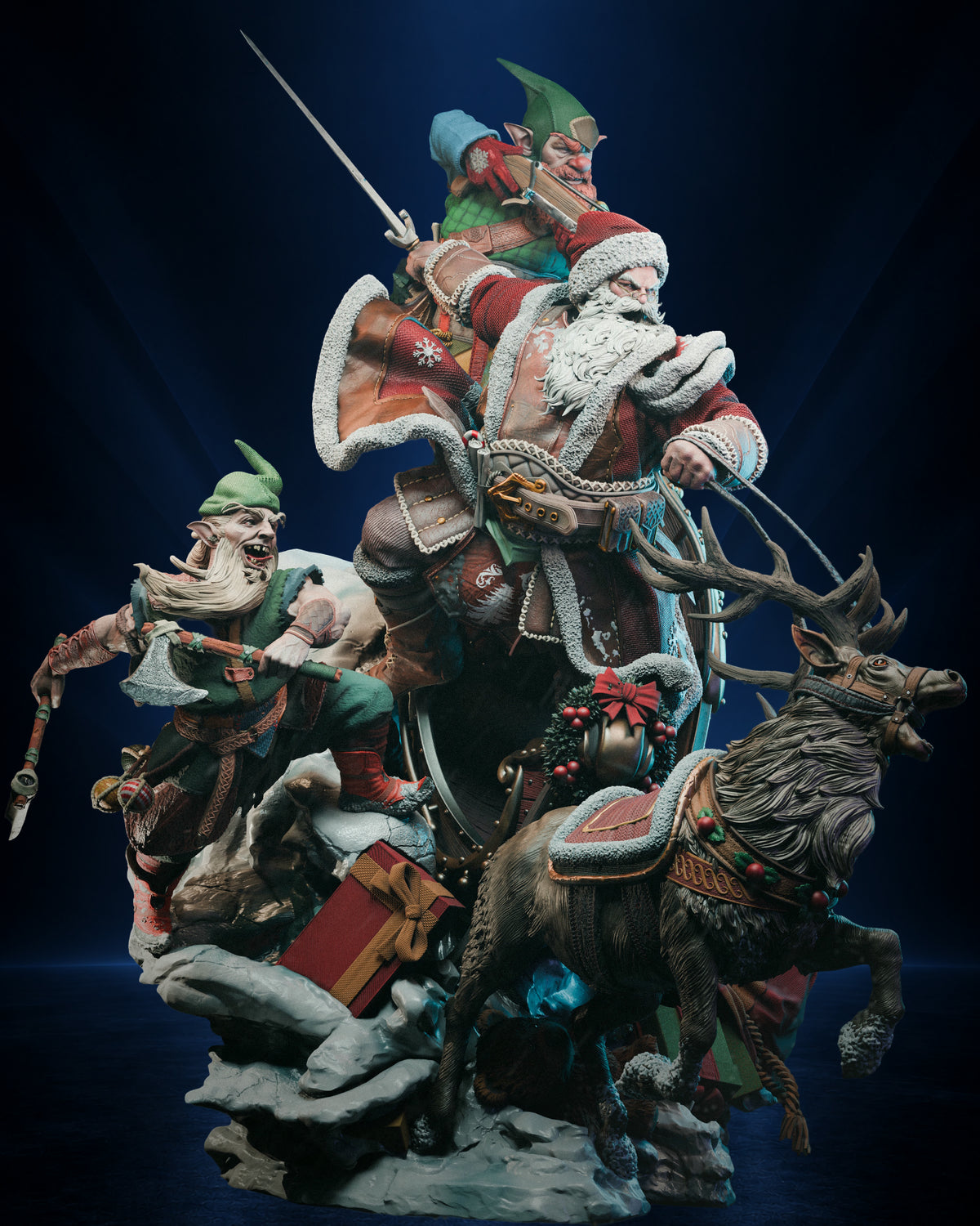 Santa Claus — Christmas Sleigh Diorama