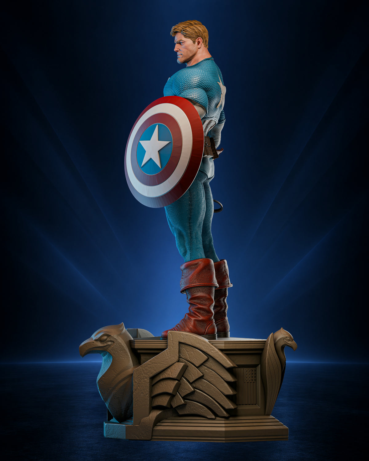 Captain America — Premium Resin Collector Statue | ZEZ Studios Fan-Art Sculpt