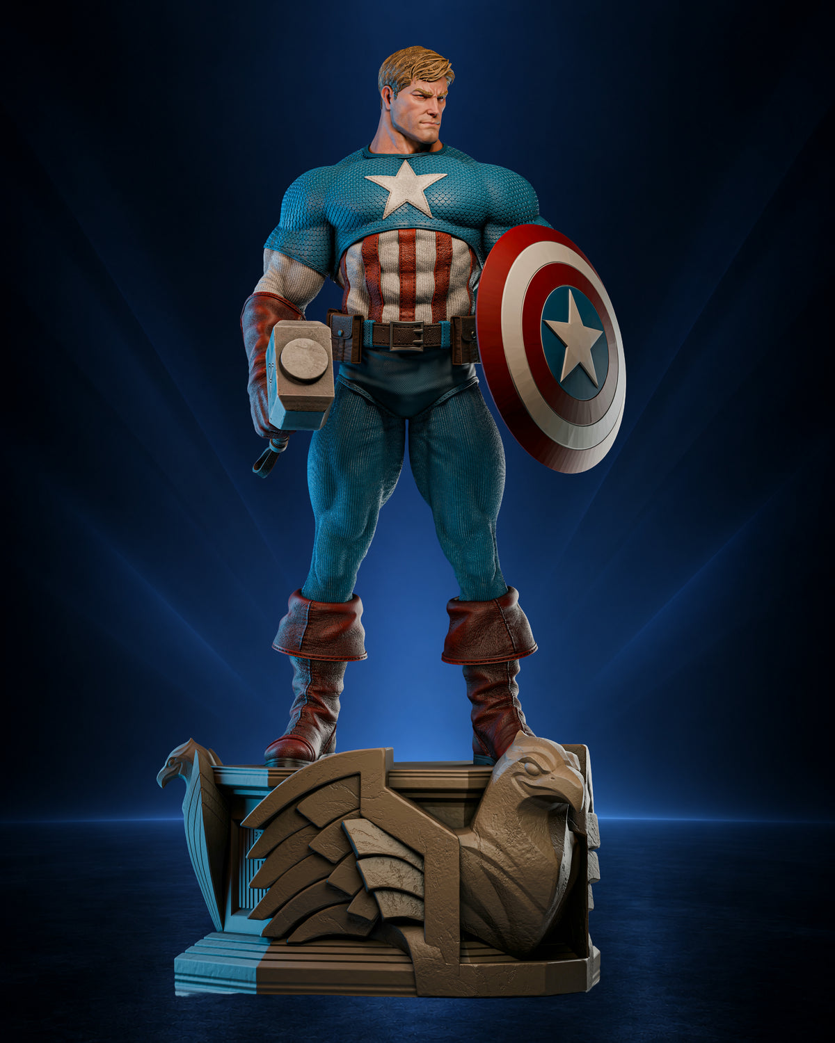 Captain America — Premium Resin Collector Statue | ZEZ Studios Fan-Art Sculpt